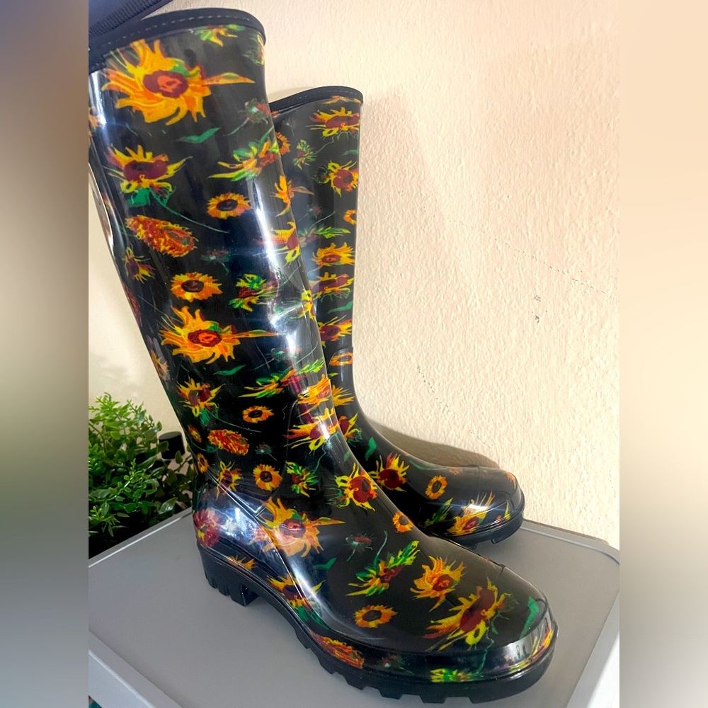 New HISEA Women Rain Boots Waterproof Gardening Mud Work Boots Mid-Calf Size 7
